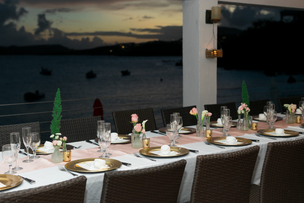 Boho Bride at Secret Harbour reception setup